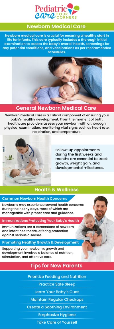 Dr. Eiman ElSayed, MD, at Pediatric Care of Four Corners, provides compassionate newborn care focused on ensuring your baby’s healthy start. Through detailed checkups, growth tracking, and essential vaccinations, Dr. ElSayed supports parents in every stage of early development, offering personalized guidance to nurture confidence and promote optimal infant health from day one. For more information, contact us or schedule an appointment online. We are conveniently located at 2516 Sand Mine Rd, Davenport, FL 33897. 